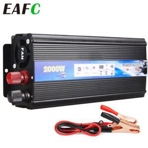 EAFC 2000W 자동차 인버터 12V 220V 전원 인버터 DC AC 12-24V 220V 자동차 전압 변환기 전화 태블릿에 대 한 USB 충전기