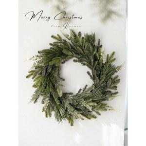 크리스마스대형리스 무장식 형 빈티지 세트 B형 현관 조명 벽장식 35CM