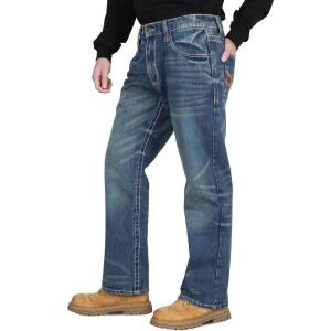 보코말 남성 FR 청바지 릴렉스 핏 부츠 컷 레트로 워싱 난연 데님 작업 바지 NFPA2112 CAT2