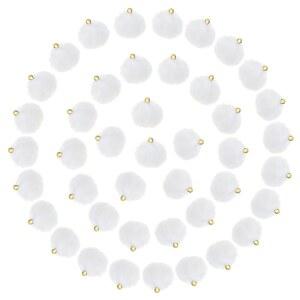 투팔리지 50PCS 선호 만들기 펜던트 귀걸이 태슬백 매력 모피 파티 인조 플러피 액세서리 공예 폼폼 팔찌용 부드럽고 열쇠고리 퍼지한 DIY 선물 퍼프