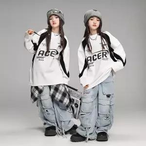 댄스복 방송 아이돌 무대 의상 발표회스트리트 댄스 힙합 의류 청바지 또는 스웨트팬츠 런웨이 재즈 공연