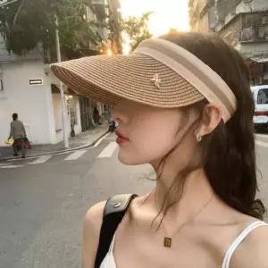 모자 은창)글림 골드 데코 밀짚 선캡 썬캡 여성