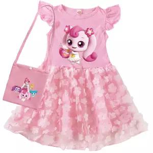 댄스복 방송 아이돌 무대 의상 발표회 여름 키즈 Vestidos Catche Teenie ping원피스 드레스 공주웨딩 생일