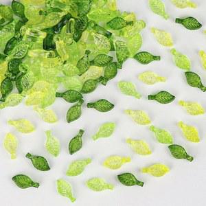 OUBAKA 1200PCS 팔찌 아크릴 귀걸이 3가지 펜던트 매력 장신구 나무 공예 구슬 DIY 목걸이 투명한 색상