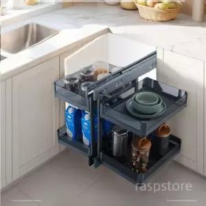 싱크대 코너 선반 냄비 유리 씽크대 하부장 코너선반 캐비닛 양념장 랙 레