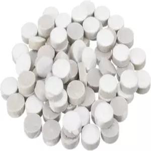 메카닉시티 200g 공예용 세라믹 모자이크 타일 대량 키트 정원 디딤돌 컵 매트용 원형 흰색