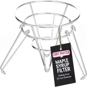 셰프 마스터 메이플 시럽 콘 필터 홀더 - 접이식 팔이 있는 스탠드 프리미엄 필터링 용품 및 장비 내구성