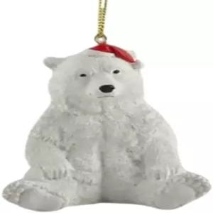 흰 북극곰 매달린 크리스마스 트리 장식 피규어 ？ 홀리데이 스타킹 스터퍼 소박한 실내 자연 애호가 독특한