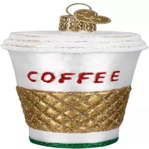 크리스마스 트리를 위한 유리 풍선 장식 수제 홀리데이 커피 컬렉션을 올드 월드