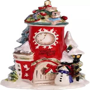 블루 스카이 클레이웍스 15597 빌리지 크리스마스 샵 캔들 하우스 길이 8.7인치