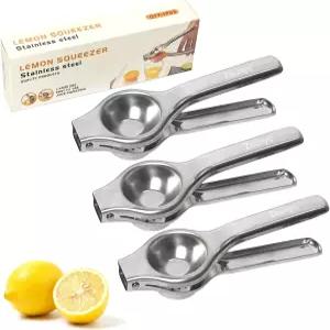 레몬 주스기 세트 3개 스테인리스 스틸 스퀴저 수동 대형 주방 도구 라임 바 및 과일 스퀴저에 적합