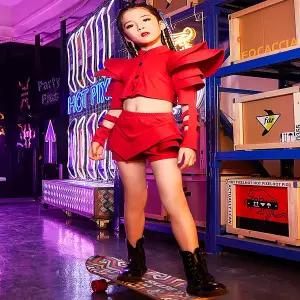 댄스복 방송 아이돌 무대 의상 발표회 댄서 복장모델 Catwalk 가수 십대 재즈 스타일 힙합 도시 댄스 옷 성