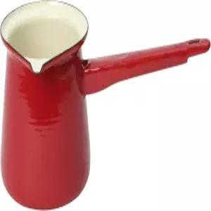 덱삼 17819184 빈티지 홈 에나멜웨어 400ml 터키 커피 포트 클라렛 레드