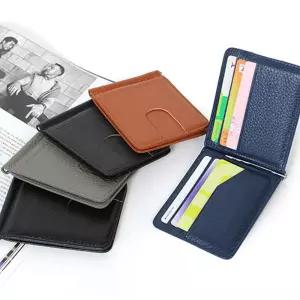 가죽 머니클립 지폐 카드 지갑 남자 인기 명함 반지갑 Olr6+9KPJ