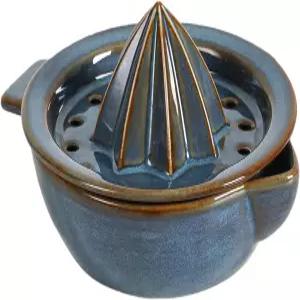 세라믹 시트러스 레몬 오렌지 착즙기 수동 압착기 핸드 리머 회전 프레스 6.8온스 볼 스트레이너 뚜껑