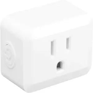 글로브 일렉트릭 50329-U Wi-Fi 스마트 플러그 미니 허브 필요 없음 접지 콘센트 1개 흰색(1팩 15A) 홈