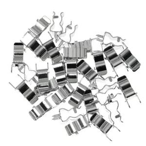 SQXBK 퓨즈 클립 30PCS 황동 도금 주석 홀더 5x20mm 유리 세라믹 튜브 퀵 퓨즈용