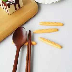 [골드스마일]바게트빵 도자기 젓가락받침 4P 세트 식탁 수저받침 주방위생용품