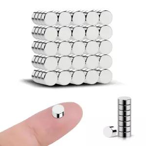 희토류 자석 100팩 5x3mm - 소형 네오디뮴 냉장고 화이트보드용 강력한 미니 사무실 크루즈 선박 교실 과학