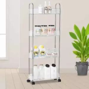 [생활] 투명 슬림트롤리 4단 미용트롤리 이동트롤리