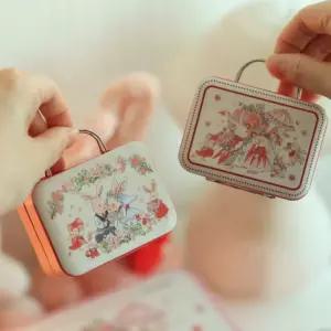 미니 케이스 머리핀 빈티지 정리함 다꾸 탑로더 보관함 철제 사각 틴 무양통 도무송통