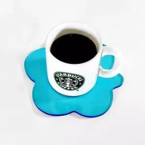 컵받침대 아크릴 컵받침 티코스터 구름 블루_C0633_037