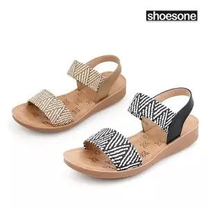 [슈즈원] 푹신한 착용감의 고무밴딩 스트랩 샌들 브리즈