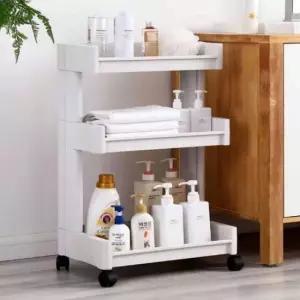 [생활] 이동 트롤리 3단 바퀴트롤리 세탁실트레이