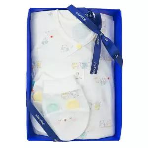 갤러리아 (압소바출산,태교,배냇저고리세트)올리버오가닉배냇슈트+손싸개