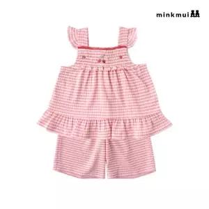 [롯데백화점]밍크뮤 PK 스트로베리체크블라우스.팬츠SET 36315-313-01.41001 출산백일돌선물