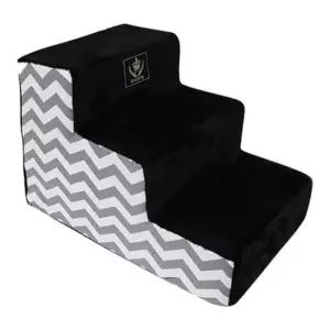 [반려] 애완동물 강아지 전용 3단 계단 실내용 단계 소형 반려견 블랙 색상 인테리어 소품 북유럽 스타일