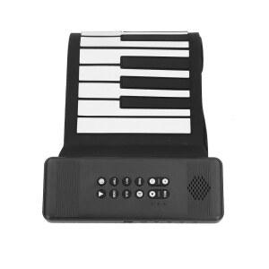 키보드 피아노 롤업, 88 키 핸드 롤 128톤 USB 미디 BT 휴대용 접이식 여행용 피아노, 초보자용 스피커 내장