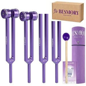 힐링 세트 u2014에는 4개의 주파수 튜닝 및 사운드 명상 요가 액세서리가 악기, 136.1Hz, 포함되어 256Hz, 테라피용 해머, 차크라 포크(128Hz, 384Hz)와 리플렉스