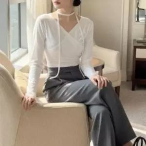 여성 봄가을 슬림핏 오프숄더 긴팔 니트