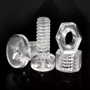 투명 플라스틱 볼트 너트 아크릴 나사 절연 부속 PC 크로스팬 헤드