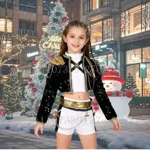 댄스복 방송 아이돌 무대 의상 발표회 크리스마스 애니메이션 루미 조이 미라 코스프레 가발 그룹 블랙 골