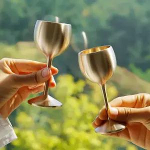 놋담 방짜유기 소리 양주잔 2P