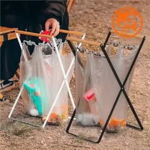 ( )캠핑 다용도 쓰레기봉투 걸이형 20L 접이식 청소 정리 정돈용품