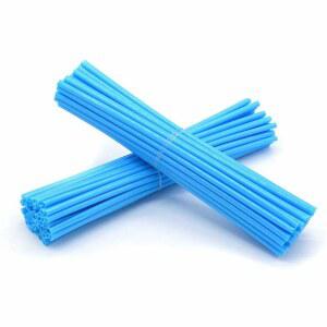 학교 친구 자전거 팬과 호환되는 YuanQian 슈퍼 팝 스포크 스킨 랩 - 다채로운 휠 장식-72개(라이트 블루)