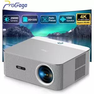 PROGAGA PG610W 풀 HD 1080P 프로젝터 안드로이드 4K WiFi 2G 32G 빔프로젝터 홈시어터 회의 게임 비디오