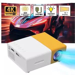 미니 휴대용 LED 야외 HD 1080P 모바일 프로젝터 용 울트라 클리어 YG300