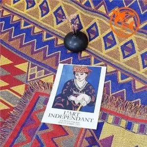 ( )다용도 캠핑 소파 커버 방수 담요 패턴 러그 인테리어