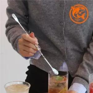 ( )다용도 긴 스텐 티스푼 캠핑 주방 조리도구 26cm 수납 편리한 식기