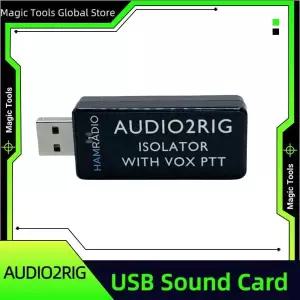 KENWOOD YAESU ICOM 라디오 방송국용 AUDIO2RIG 아마추어 라디오 USB 사운드 카드 어댑터 VOX PTT 제어