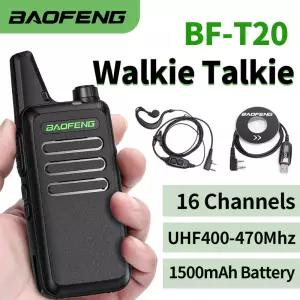 2 STUKS 미니 워키 토키 BF-T20 휴대용 양방향 라디오 Opladen USB VOX Voor UHF 400-470MHZ Lange afstand