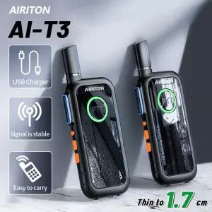 AIRITON AI-T3 미니 워키토키 전문가용 1.7CM 초박형 UHF 400-470Mhz HD 사운드 USB 충전식 양방향 라디오