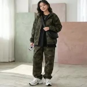 [모로엠] 남성 밀리터리 감성 카모 와이드 팬츠 ON-PTA-QWFMSTZ6