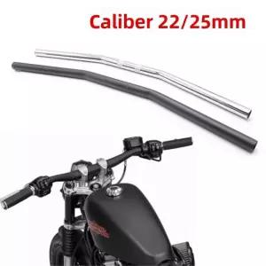 1개 유니버설 22mm 25mm 오토바이 핸들바 모터크로스 레트로 핸들 드래그 스트레이트 바 스쿠터 레이서용