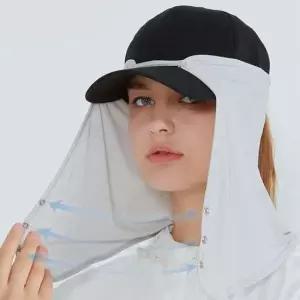 자외선차단가림막 똑딱 캡 선가드 모자커튼 골프 햇빛가리개 자외선차단 모자 가리개