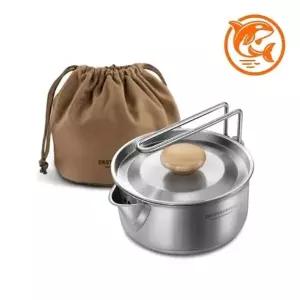 ( )스테인리스 캠핑 조리냄비 800ml 고열 전도 다목적 조리기구